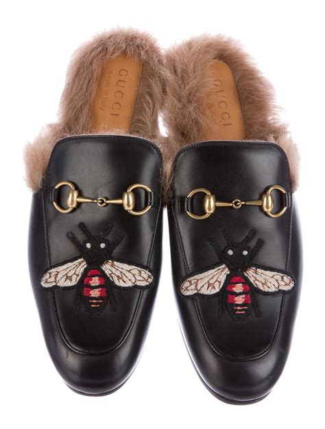 gucci fur slippers women